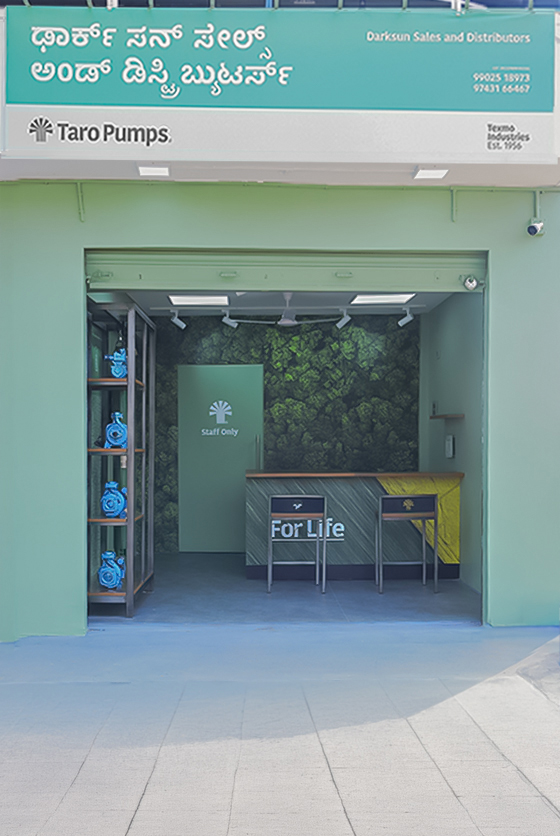 Taro Pumps dealer Darksun Sales and Distributors Launch front view