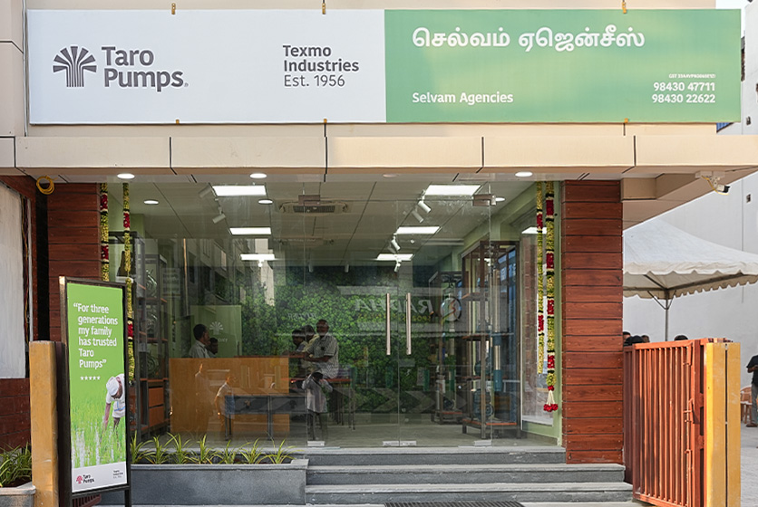 Taro Pumps dealer Selvam Agencies Launch front view